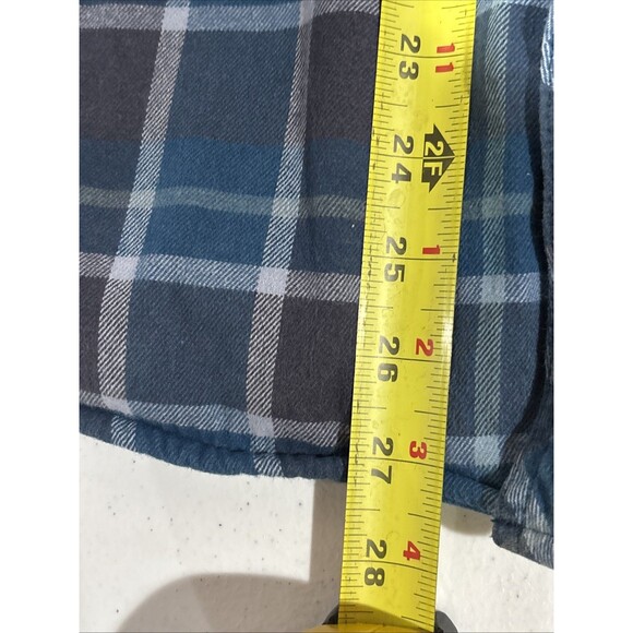 Voyager Shirt Mens Large Flannel Plaid Chore Barn Waffle Knit Thermal Shacket - Picture 11 of 16